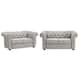 Option Grey Velvet Loveseat