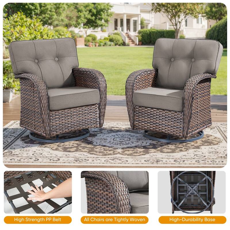 Pocassy Ooutdoor Fire Pit Table with Sofa Chair Set