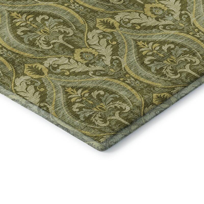 Premium Washable Super Soft Traditional Damask Mayfield Rug