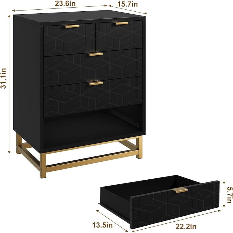 5 Drawer Dresser For Bedroom With Modern Style