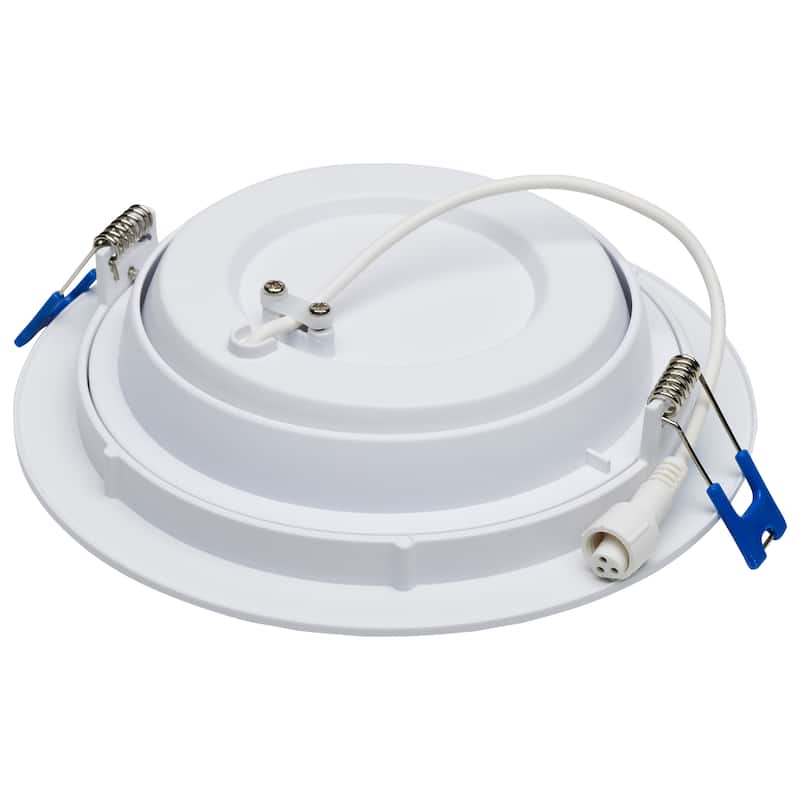 14W 6" Directional Low-Profile Downlight CCT Selectable 120V White Finish