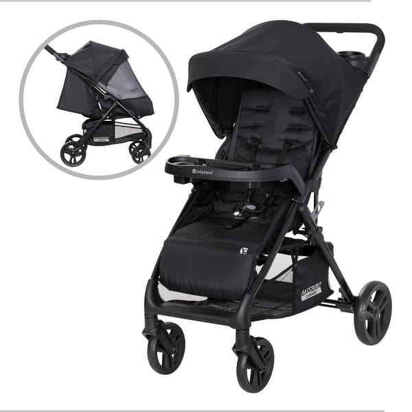 slide 2 of 5, Baby Trend Passport Carriage Stroller, Ultra Black