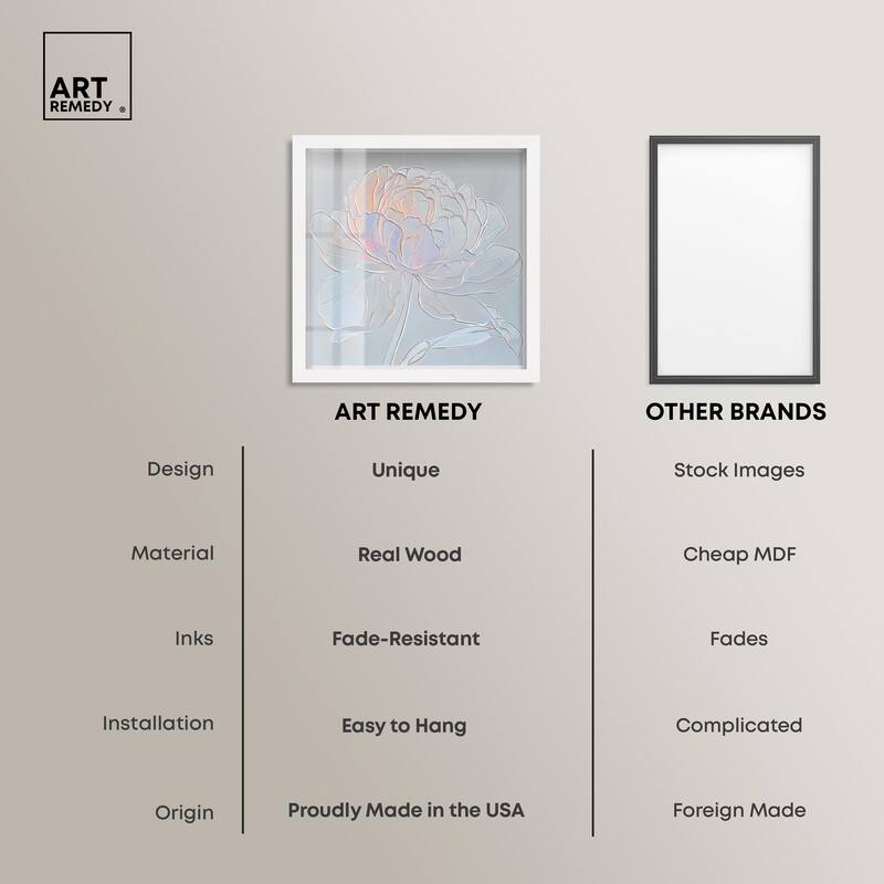 Embossed Flower I Shadowbox by Art Remedy