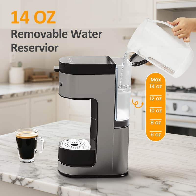 Single Serve Iced Coffee Maker with 3 Brewing Options, Black