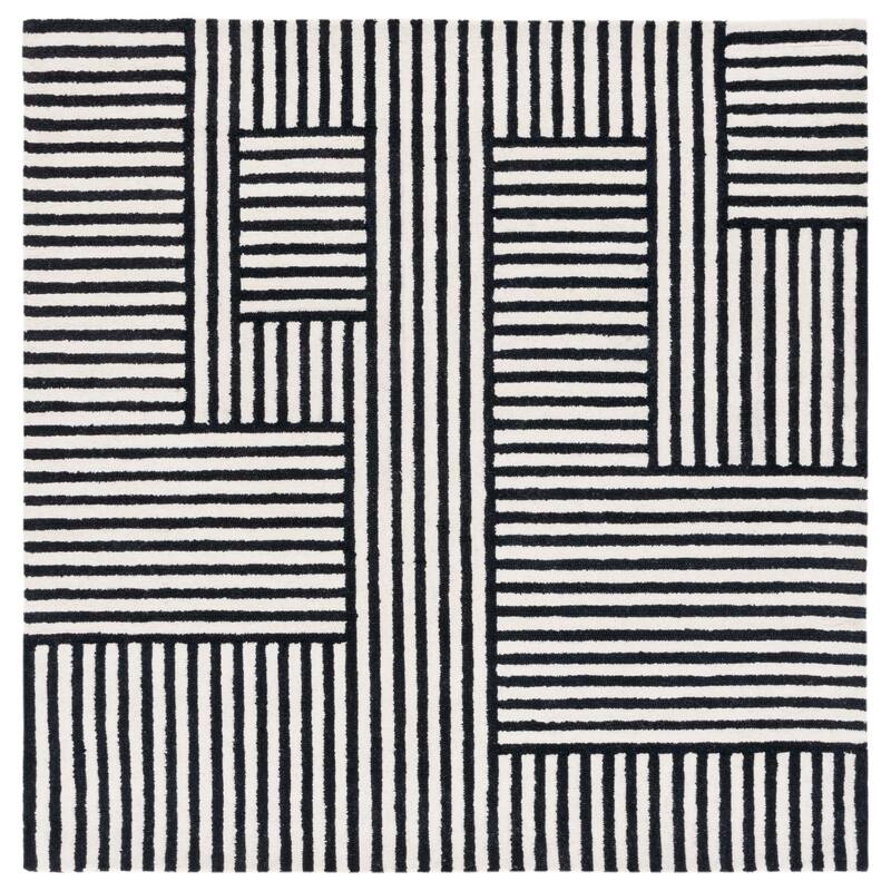 SAFAVIEH Handmade Chatham Eldbjorg Geometric Wool Rug