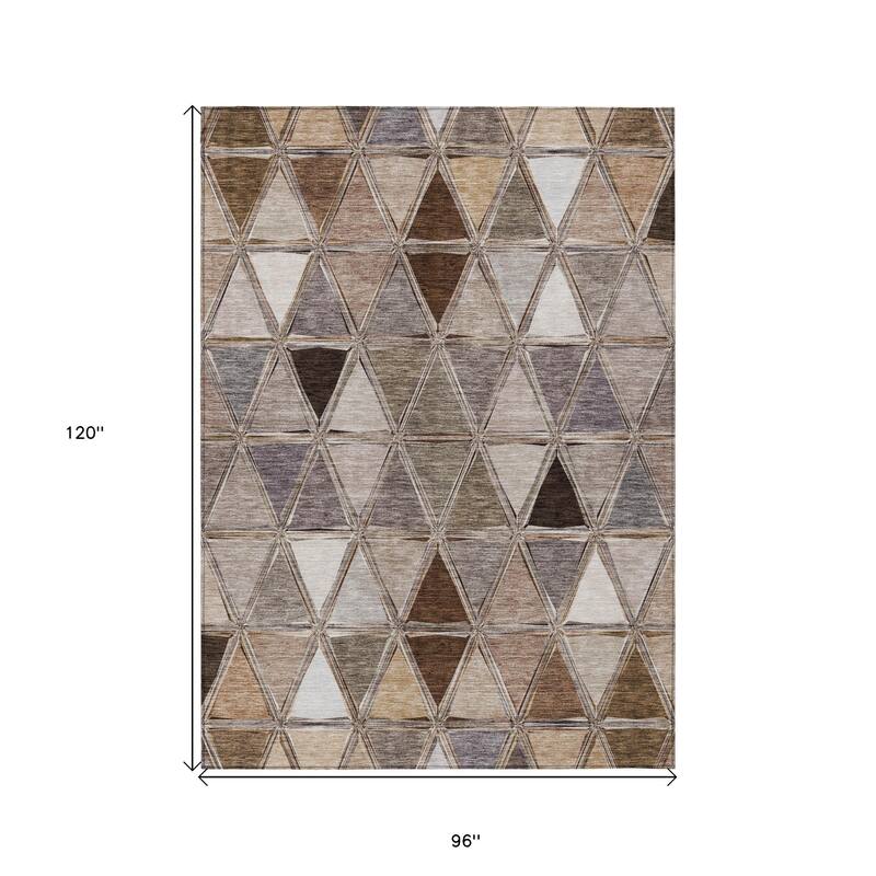 HomeRoots Geometric Transitional Rectangle Outdoor Rug