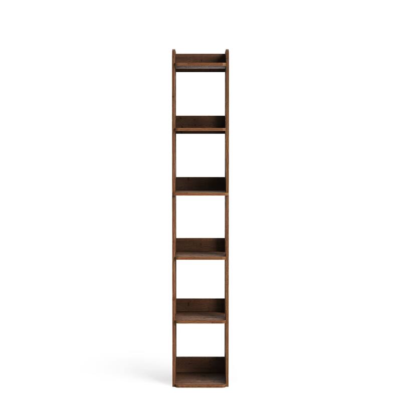 70.87" Solid Wood Bookshelf, Storage Bookcase, Living Room Home Office Bedroom Standing Shelf Accent Shelving