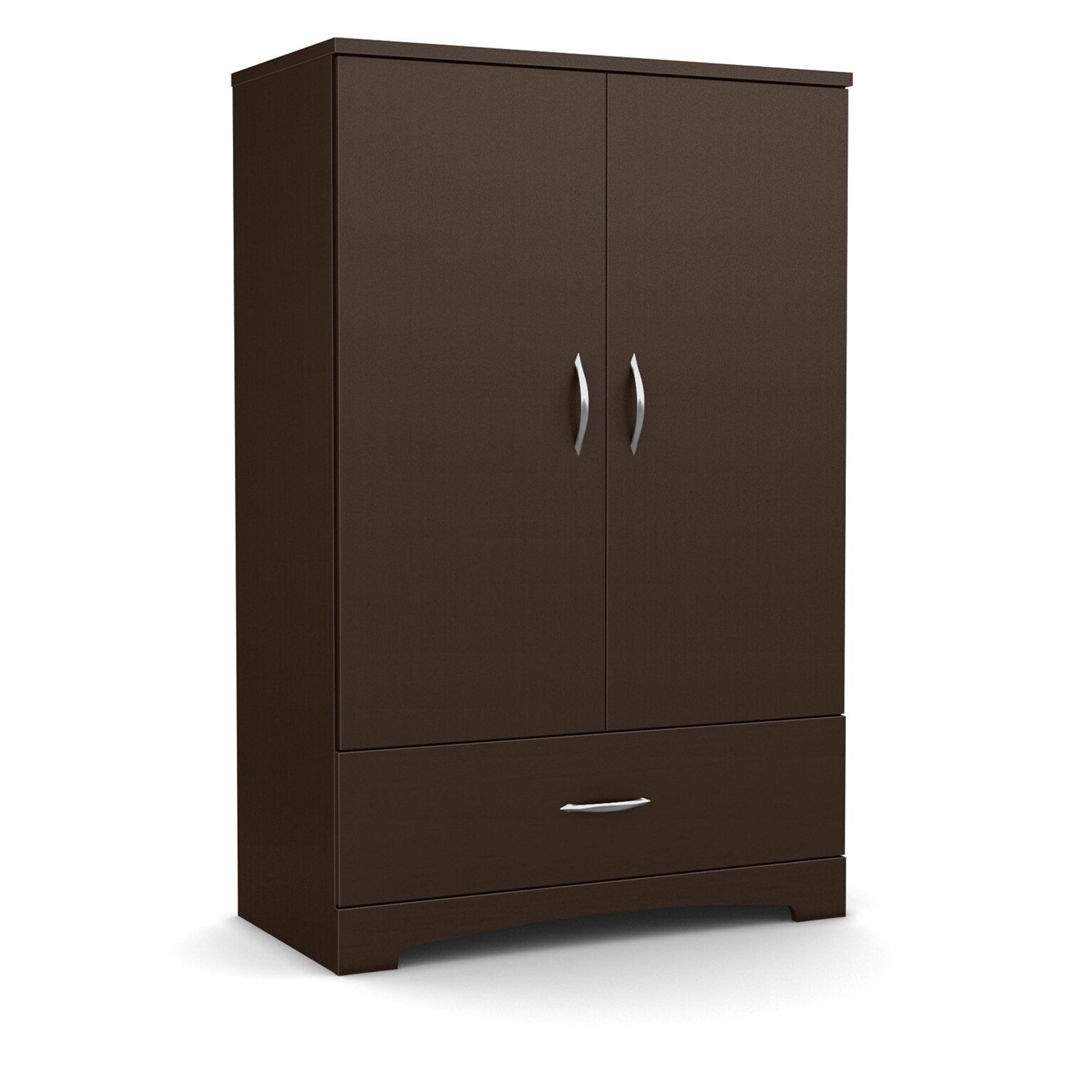 Shop Contemporary 2 Door Armoire Wardrobe Cabinet With Bottom