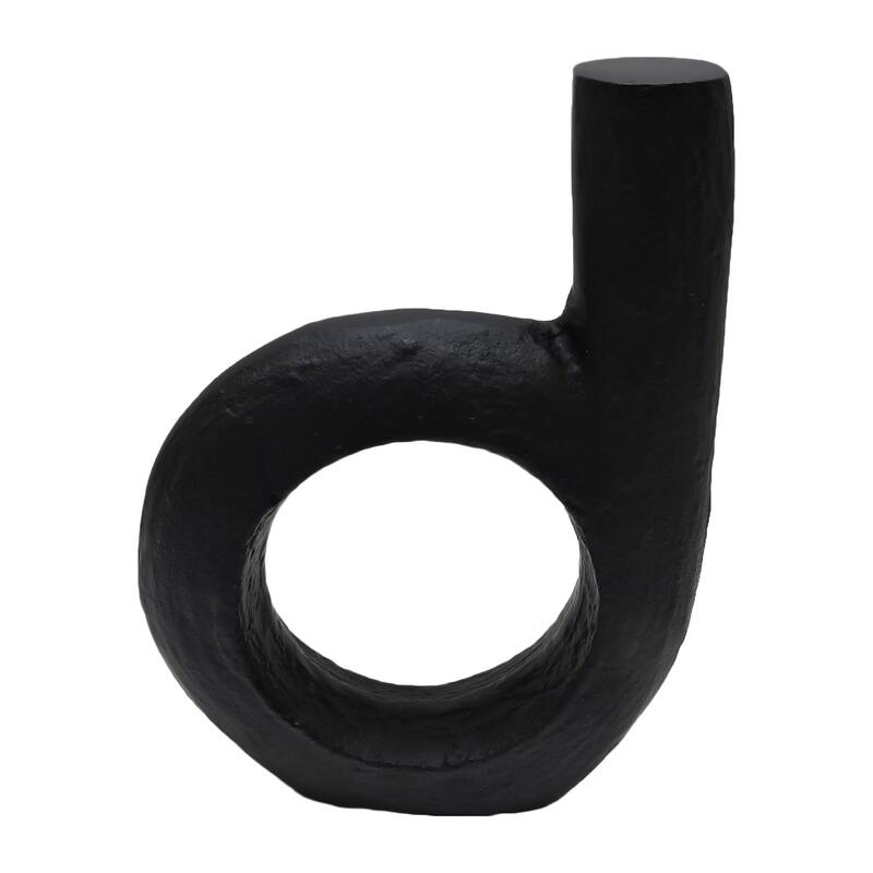 Sagebrook Home Metal Black Looped Unique Abstract Sculpture, Ideal for Modern Living Spaces