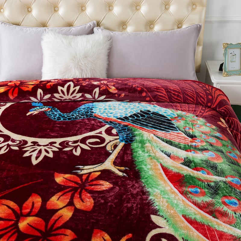 Printed Rachel Plush Blanket 75"x91"