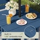 preview thumbnail 39 of 48, 3-Piece HDPE Counter Height Bar Set with 2 24.8'' Height Swivel Bar Stools and 29.92'' W Square Bar Table,Pub table sets of 3
