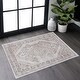 preview thumbnail 2 of 3, LOOM & LUXE Collection 2X3 Cream/Ivory/Bordered Non-Shedding Area Rug - 36" D x 24" W x 0.35" H