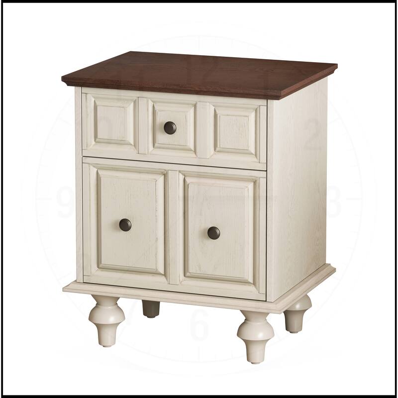 20.47"Vintage Nightstand with 2 Drawers(Set of 2)