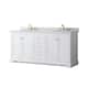 Option White / White Carrara Marble Top / Brushed Gold