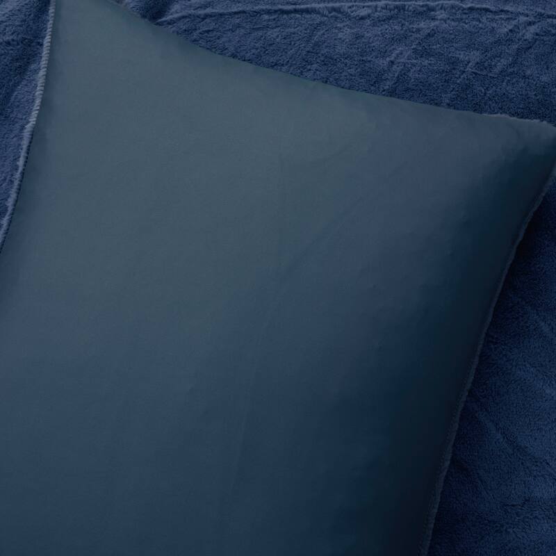 Lush Decor Modern Solid Ultra Soft Faux Fur Light Weight All Season Comforter Set