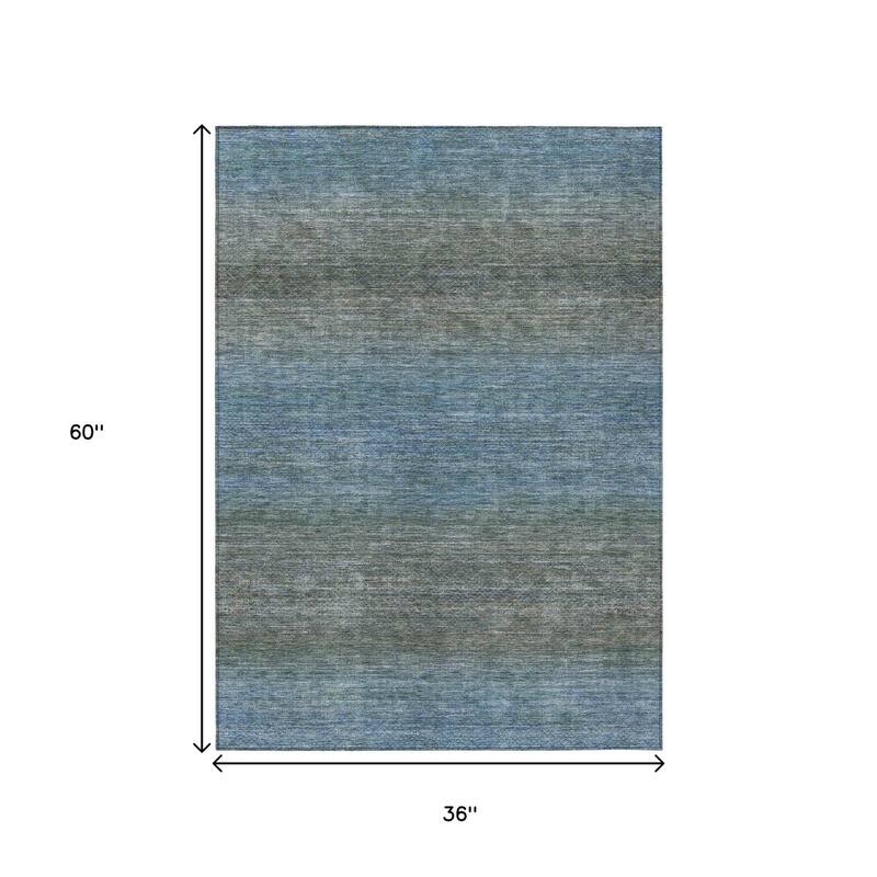 HomeRoots Geometric Transitional Rectangle Outdoor Rug