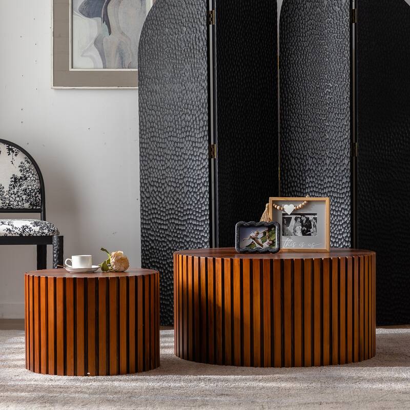 Round Wood Coffee Table