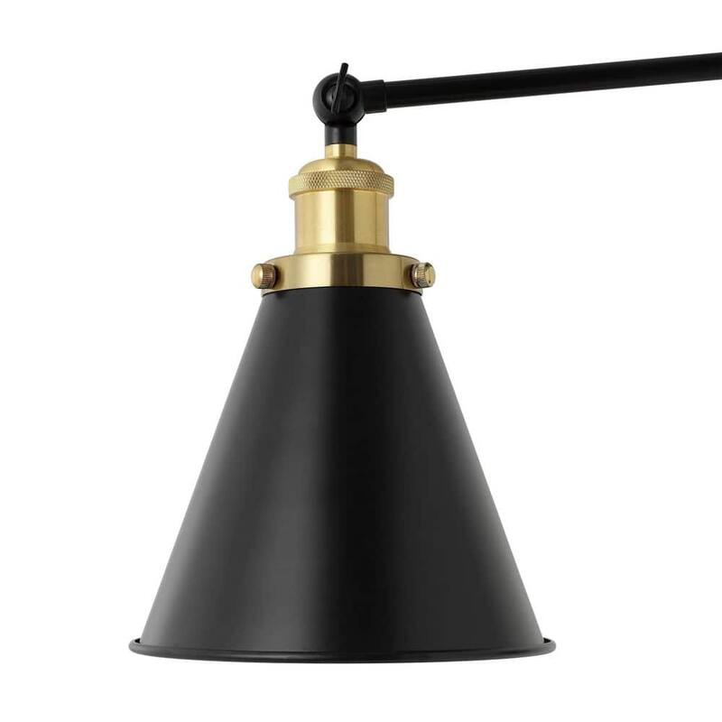 WINGBO Swing Arm Adjustable Wall Sconce with Shade, 2-Pack...