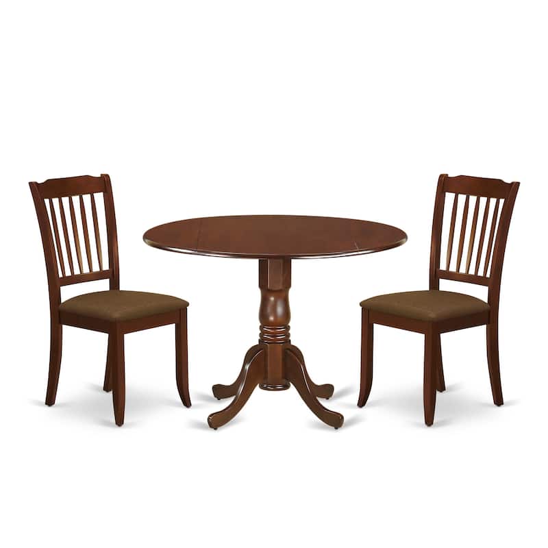 East West Furniture Table Set- a Wooden Table and Dining Room Chairs(Finish & Pieces Options)