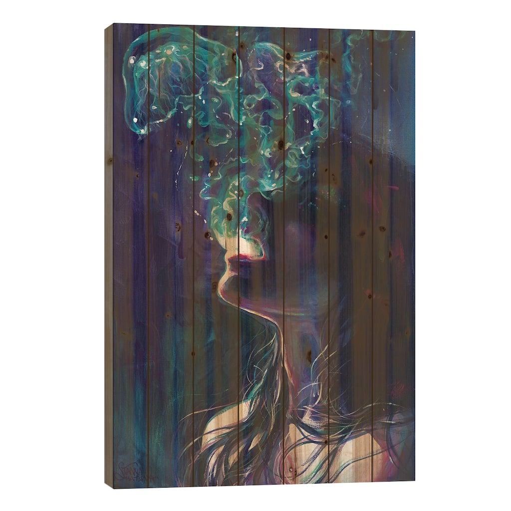 The Ghostmaker Print On Wood by Tanya Shatseva - Multi-Color