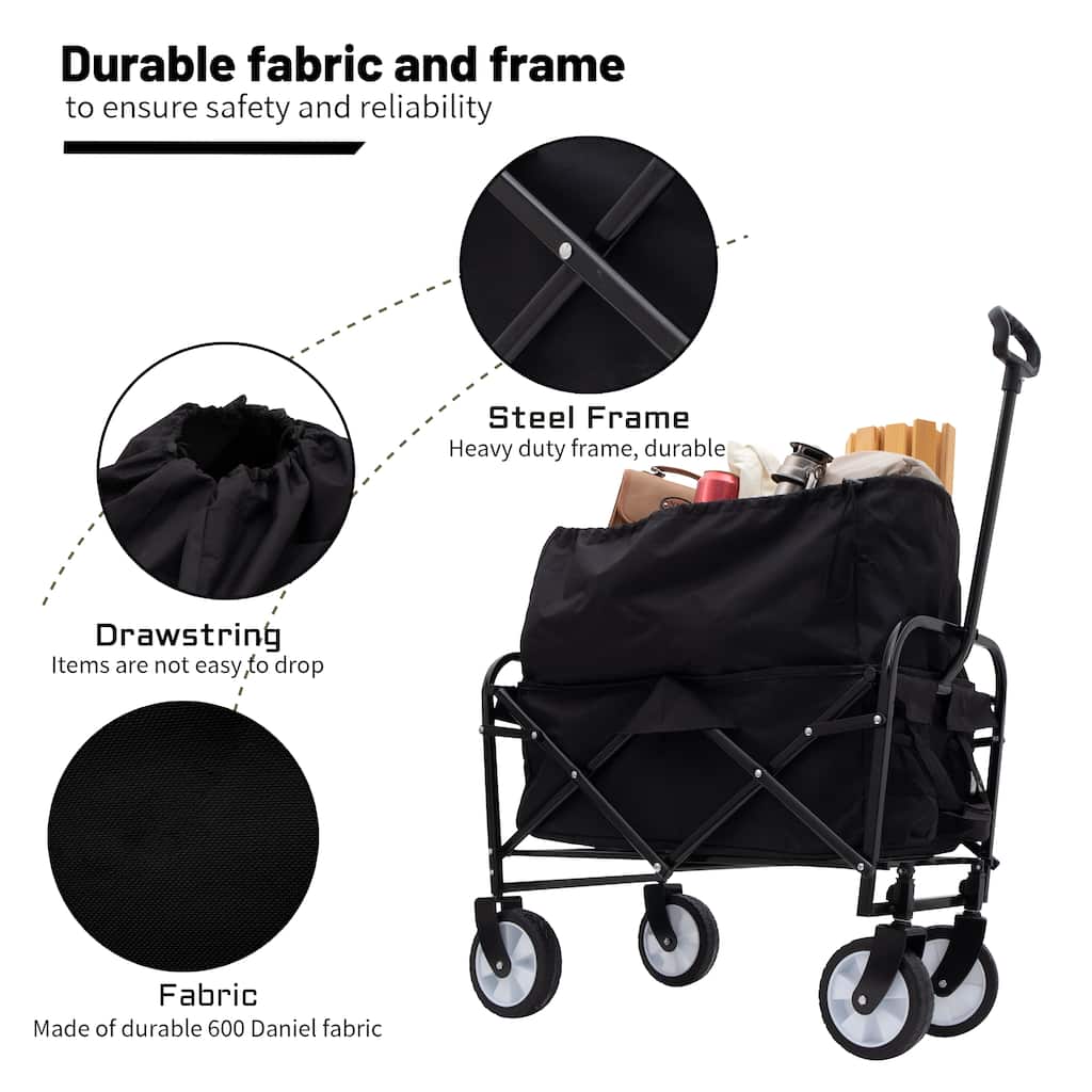 Minimeetall Multi-use Bag Collapsible Foldable Wagon Cart