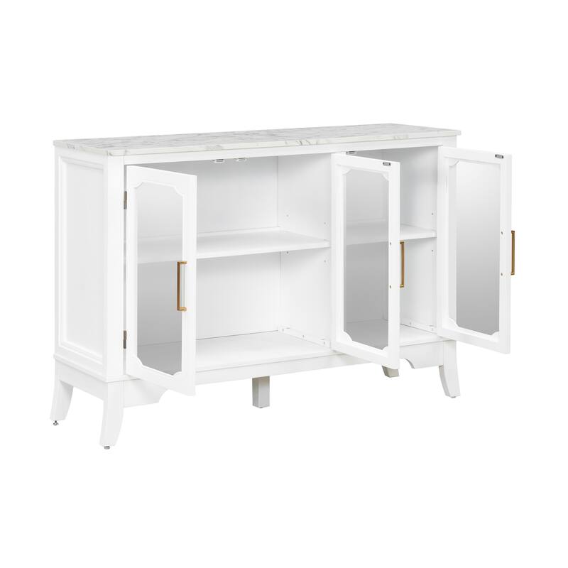 Christopher Knight Home - Callum Storage Cabinet for Living and Dining Room Entrance, Large Storage Space with 3 Doors
