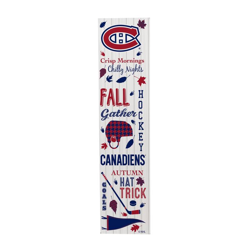 47" Double Sided Seasonal Porch Leaner, Montreal Canadiens - 47" x 11.25"