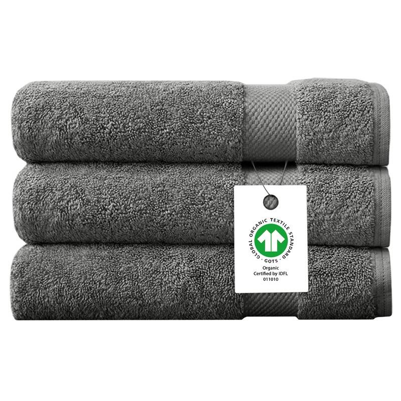 Delara Organic Cotton Feather Touch Quick Dry 650 GSM Bath Sheet, 36"X70"