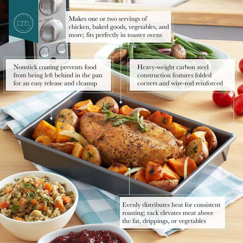 Chicago Metallic Non-Stick Petite Roast Set, 10x7 Inch
