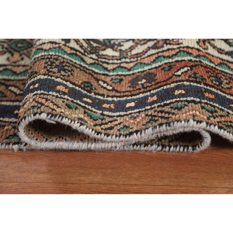 Hand Knotted Oriental 100% Wool Carpet Traditional Medallion Peach Hamedan Area Rug - 12' 11'' X 10' 0''