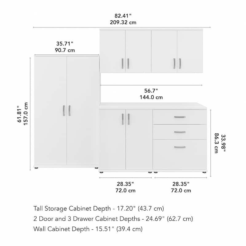 Universal 5 Piece Modular Closet Storage by Bush Business Furniture