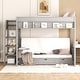 preview thumbnail 6 of 10, Convertible Bunk Bed with Storage Staircase, Bedside Table, and 3 Drawers