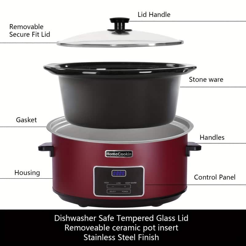 8-Quart Programmable Slow Cooker with Non-Stick Pot
