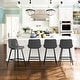preview thumbnail 32 of 103, LUE BONA Modern Industrial Counter Stools Faux Leather Upholstered Counter Height Bar tools with Back