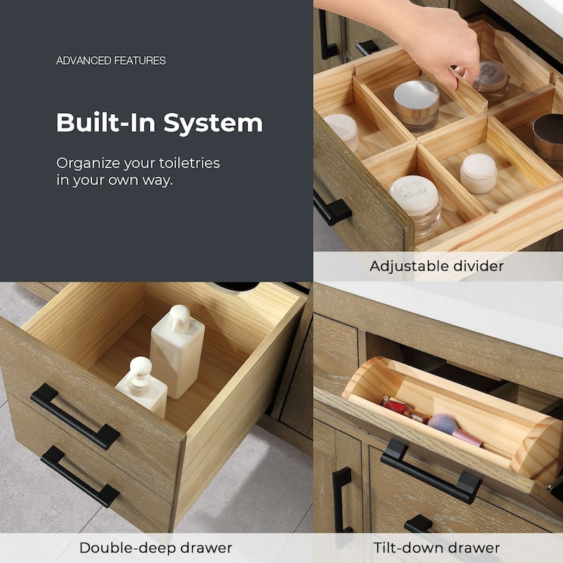 OVE Bailey Bathroom Vanity with Power Bar