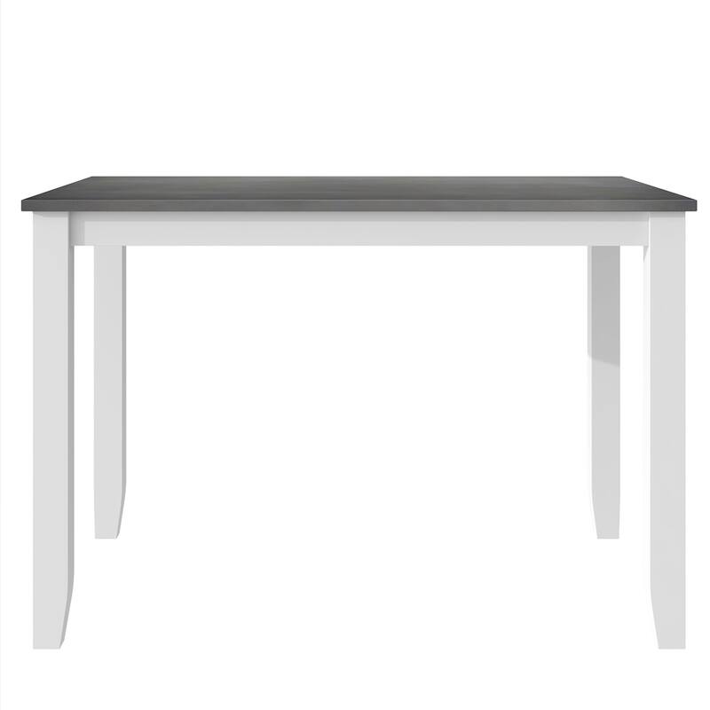Minimalist Wood Dining Table Set with 4 X-Back Chairs（Set of 5）