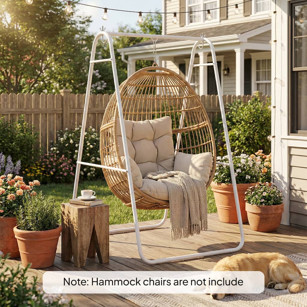 Outsunny Hammock Chair Stand Only, Hanging Chair Stand, Heavy Duty Solid Steel A-Frame Construction for Hanging Hammock