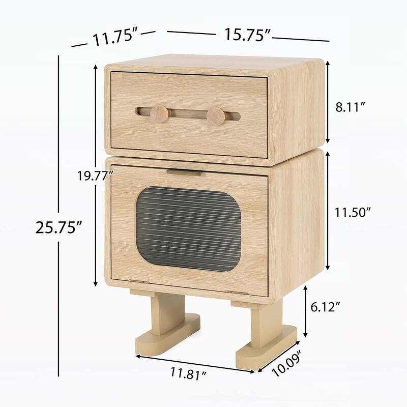 Multi-functional Storage Side Table for Various Living and Working Environments