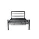 preview thumbnail 5 of 8, Twin Size Metal Platform Bed Frame with Wave-Style Headboard, Durable Quiet Support System