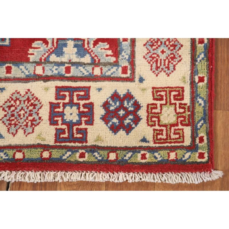 Pakistan Red Kazak Accent Rug Wool Carpet - 2'10" x 4'2"