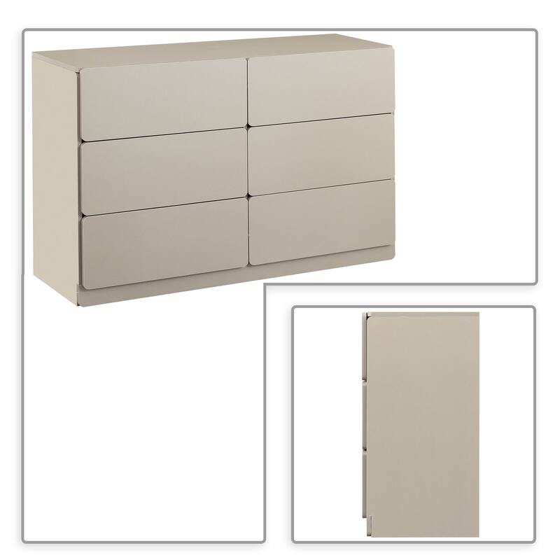 Classic 6-Drawers Double Dresser, for Indoor Use