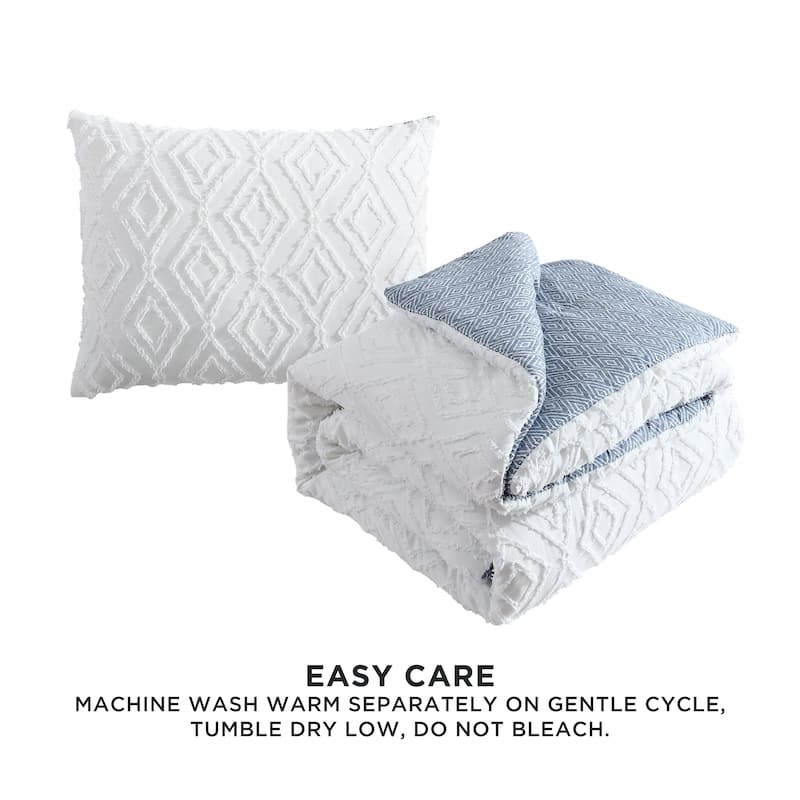 French Connection Hanwell Clipped Jacquard Comforter Sets