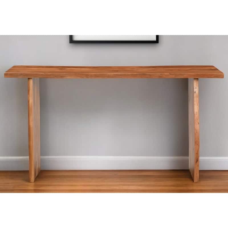 HomeRoots 57" Chestnut Solid Wood Sled Console Table - 57 - 57 - Wood