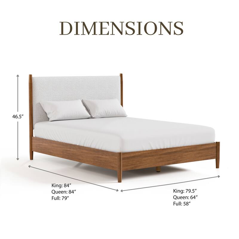 Furniture of America Beau Midcentury 3-Piece Walnut Wood Bedroom Set