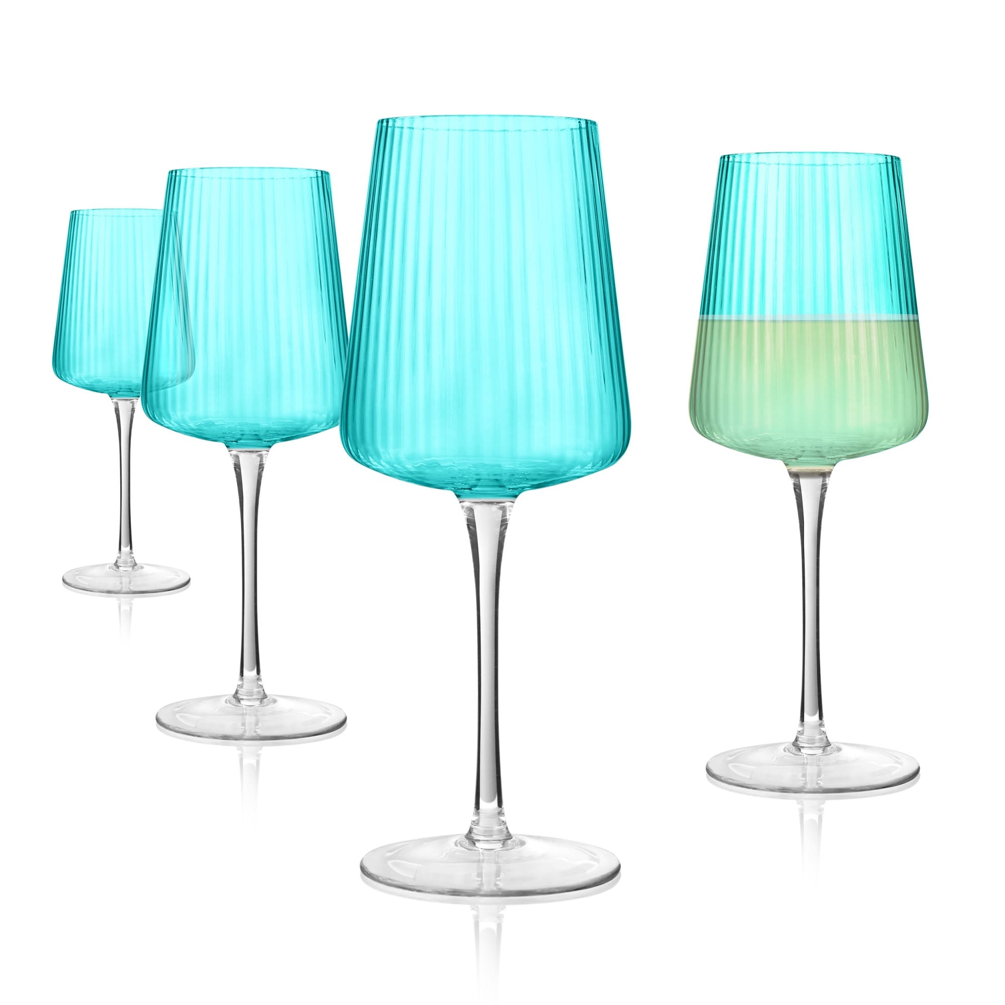 Artland Set of 4 Soho Optic Goblets - 14 oz