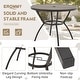 preview thumbnail 40 of 41, EROMMY Outdoor Dining Set, Swivel Rocking Chairs, Rectangular Table w Umbrella Hole, Patio Furniture Set for Backyard