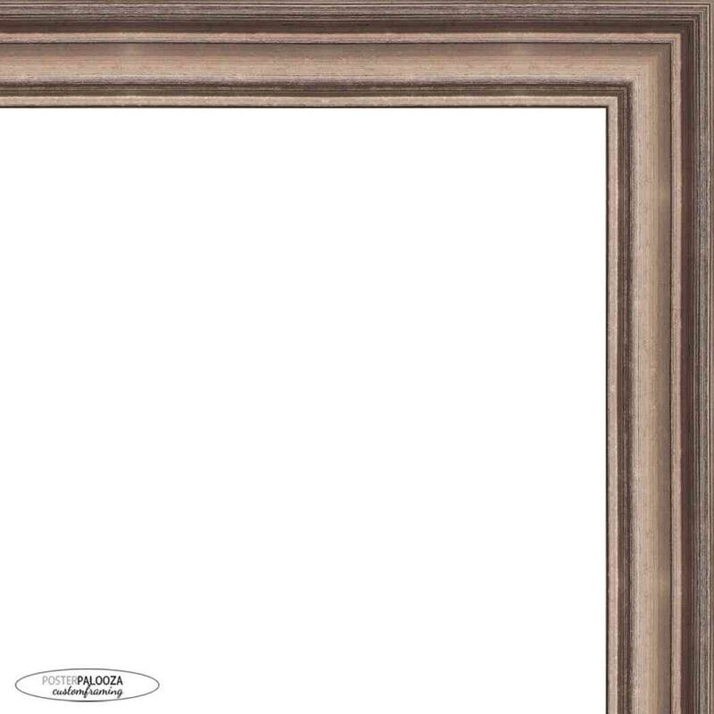 19x19 Traditional Silver Complete Wood Square Picture Frame with UV ...
