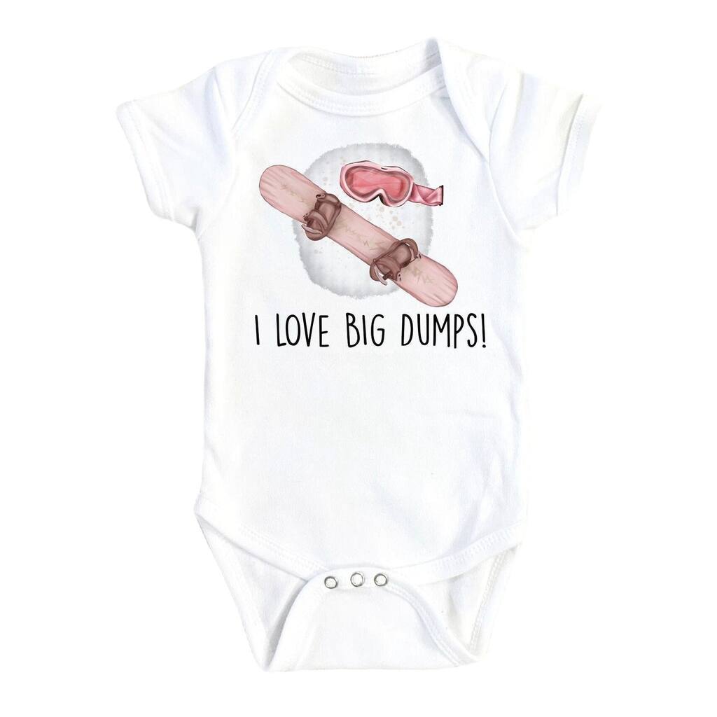 Snowboarding Dumps - Baby Boy Girl Clothes Infant Bodysuit Funny Cute Newborn