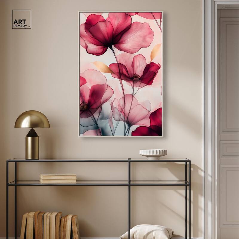 Chiffon Cherry Charm Canvas by Art Remedy