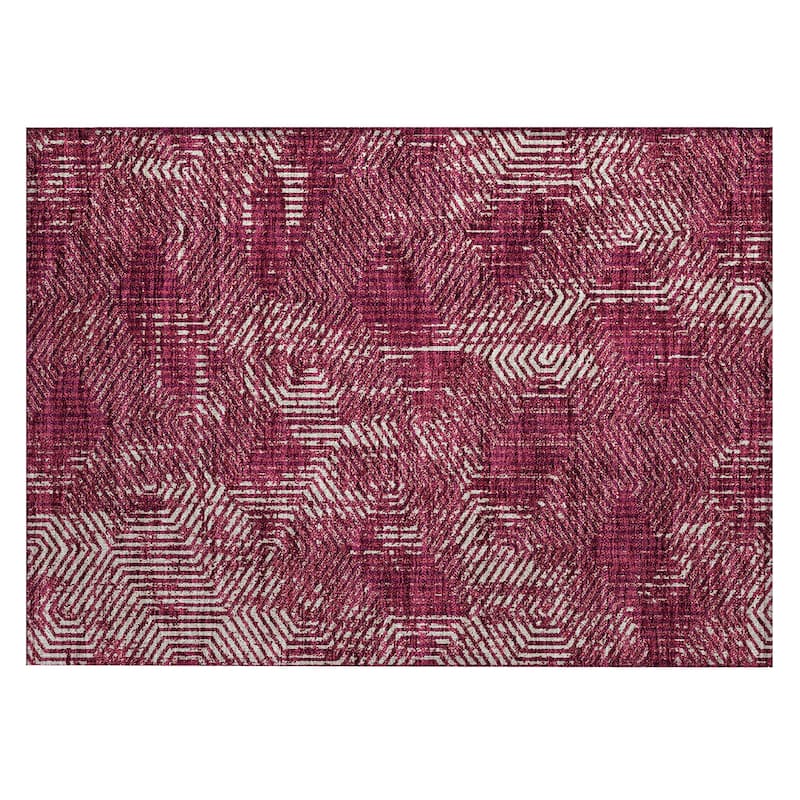 Machine Washable Indoor/ Outdoor Chantille Contemporary Maze Rug